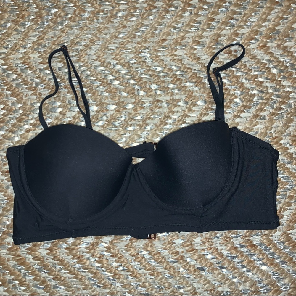 Anthropologie Black Underwire Bikini Top